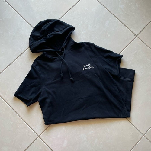 Women's long sporty dress with hood size S like new, black H&M