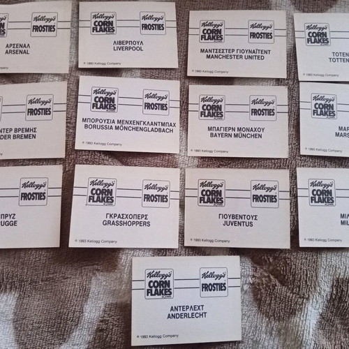 Kellogg's Corn Flakes 1993 Team Stickers like new, pack of 15