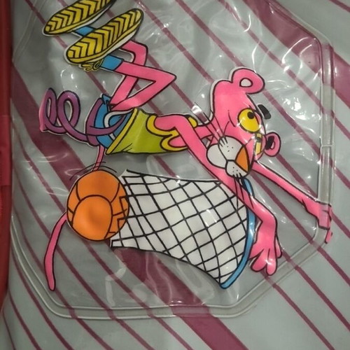 Vintage Pink Panther messenger school bag from 1980s