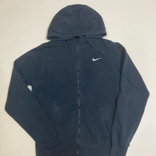 Nike Y2K 90s Vintage Hoodie, navy, size S