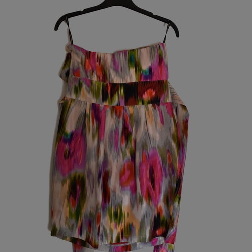 Warehouse medium strapless silk dress used, multicolor