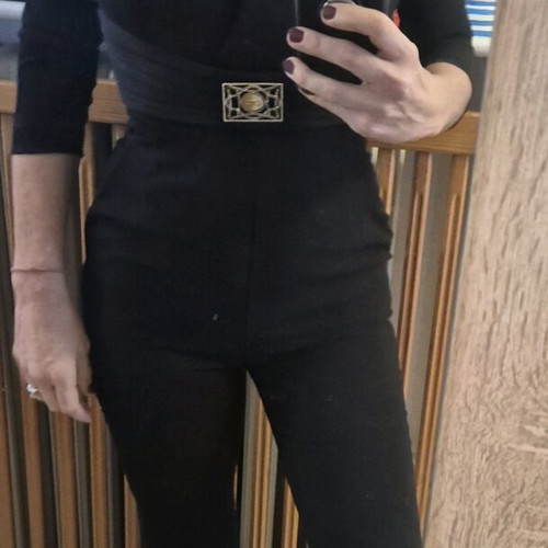 Elisabetta Franchi black one-piece jumpsuit like new