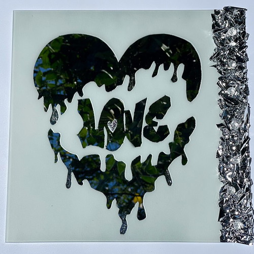 Mirror of Love wall or table decor 30x30cm, made to order