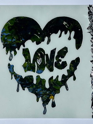 Mirror of Love wall or table decor 30x30cm, made to order