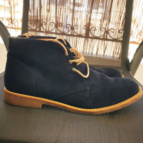 H&M blue winter velour ankle boots used size 44