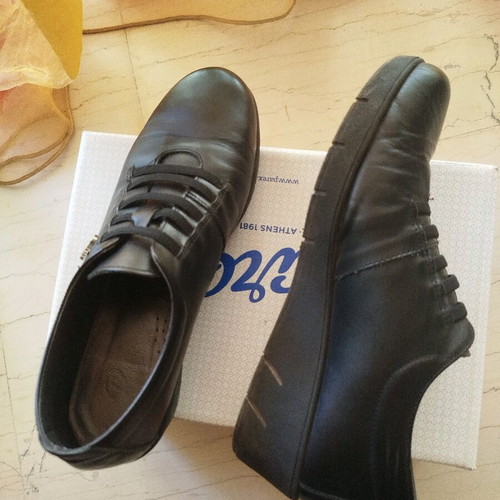 Parex leather anatomical shoes used, black, sizes 38.5-39