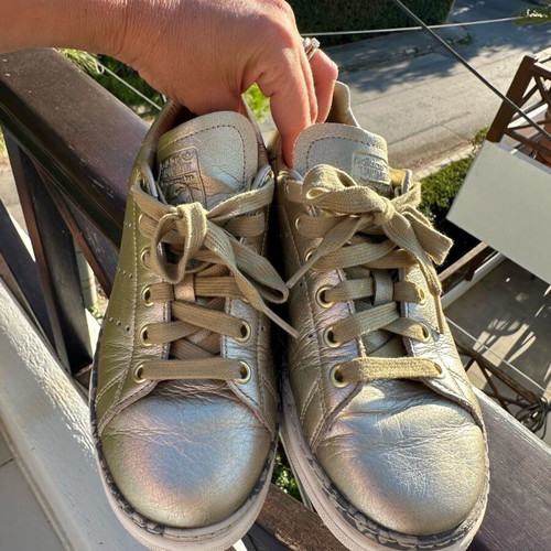 Adidas Stan Smith new bold sneakers size 36 2/3, like new, gold leather