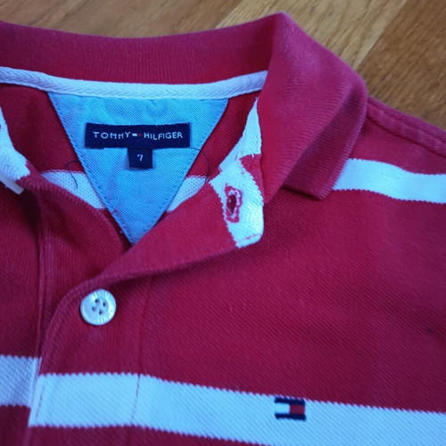 Tommy Hilfiger T-shirt kids size 7 like new, white and red