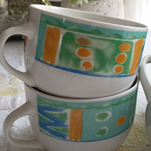 Large cups like new, set of 5 pieces
