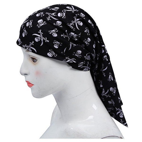 Bandana face mask #9 new, polyester with skull print