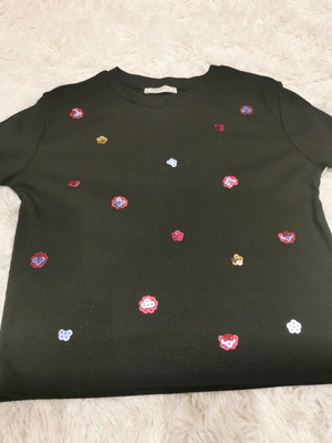 Zara ribbed blouse size M like new, black
