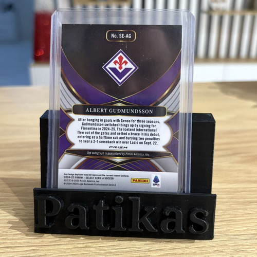 Albert Gudmunsson 2024-25 Panini Serie A Select Fiorentina Auto card like new