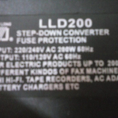 Converter from 220V to 110V (up to 200W)