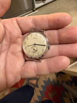 Helvetia wind-up watch used, very old with serviced mechanism