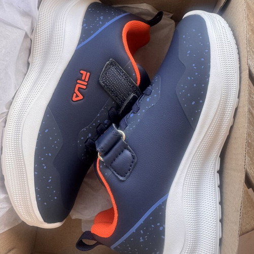 Fila Memory Fast 6 V Nanobionic Kids Athletic Shoes New Blue Orange
