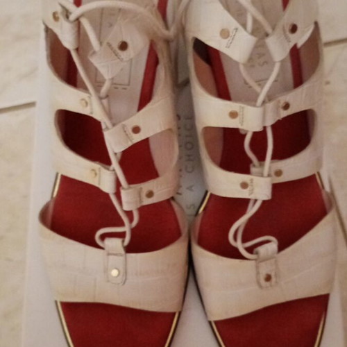 Hispanitas sandals size 39 new, white and beige
