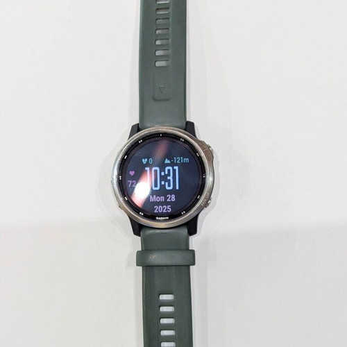 Garmin Fenix 6S Solar smartwatch used with 3 straps and charger