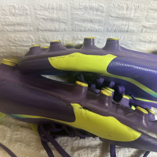 Puma evoSPEED 5.3 FG Kids Football Shoes like new, purple and yellow, size 36