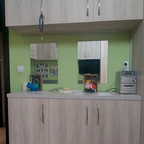 Melamine kitchen cabinets, upper and lower