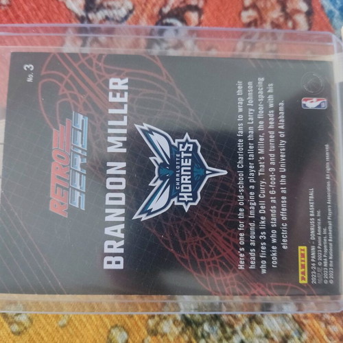 Brandon Miller 2023-24 Donruss Gold Press Proof card like new, Retro Series