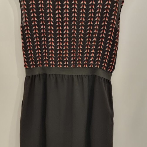 Mini dress See U Soon with bird print and pockets like new, black