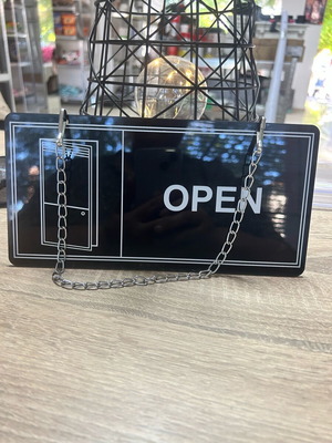 Open-Closed advertising sign new, 24/12 cm