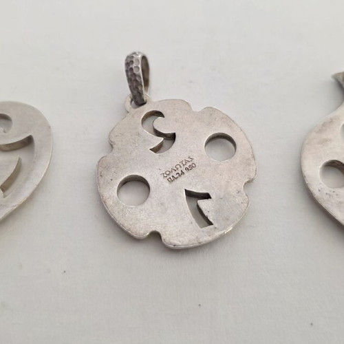 Zolotas 3 Collectible Silver Pendants 2000, 2001 & 2003 Like New