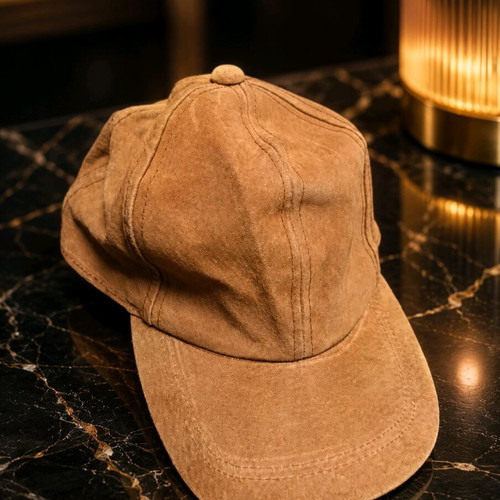 Leather unisex hat XL like new, brown