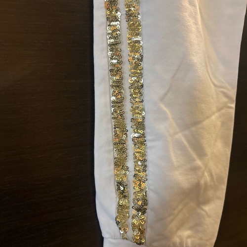 Marine spring sweatpants for girls like new, white, size 7-8 years