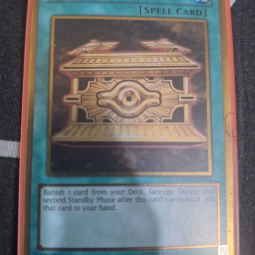 Gold Sarcophagus Yu-Gi-Oh! card like new, vintage