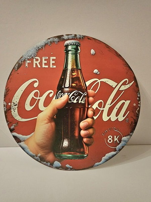 Μεταλλική διακοσμητική πινακίδα Coca-Cola, vintage replica