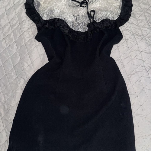 Sandro dress black and white, size S