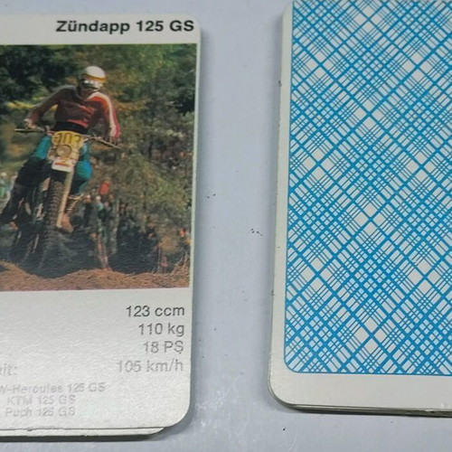 Moto Cross WM card game used, complete, Piatnik
