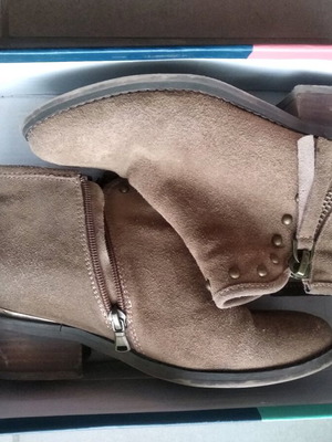 Sonnax suede ankle boots used, beige, size 36, 4 cm heel