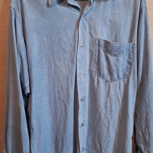 Moschino Jeans Denim Shirt Small like new with embroidered logo