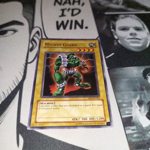 Mighty Guard Yu-Gi-Oh! card used, classic machine monster
