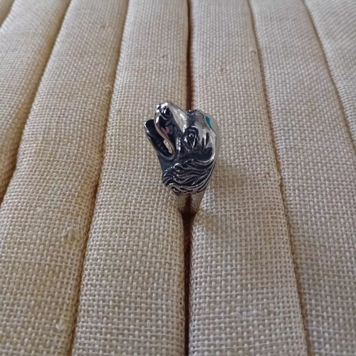 Labrador ring unisex stainless steel like new, 22mm diameter