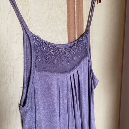 Lilac summer dress with lace like new, size M