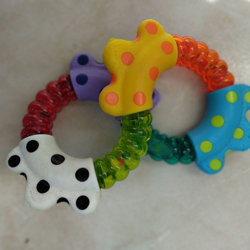 Playgro Click & Twist rattle and teether used for 3+ months