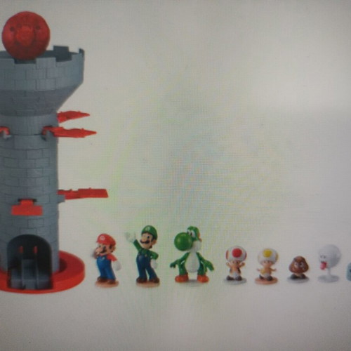 Super Mario Blow Up Shaky Tower board game