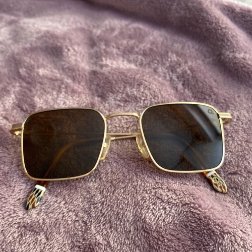 Gigi Hadid sunglasses authentic new gold with case and cloth
