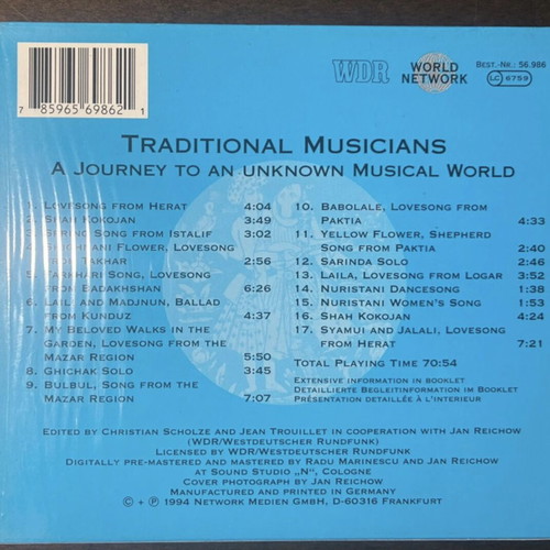 Afghanistan: A Journey To An Unknown Musical World CD, World Network Vol. 33