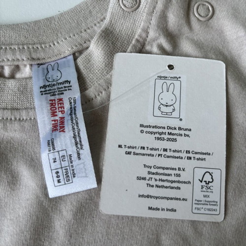 Nijntje T-shirt size 74 cream new
