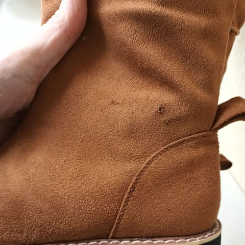 Suede women's boots camel color size 38