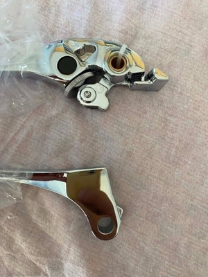Motorcycle Levers Brake and Clutch Adjustable, New Chrome