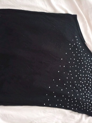 Bershka blouse with one shoulder M used black