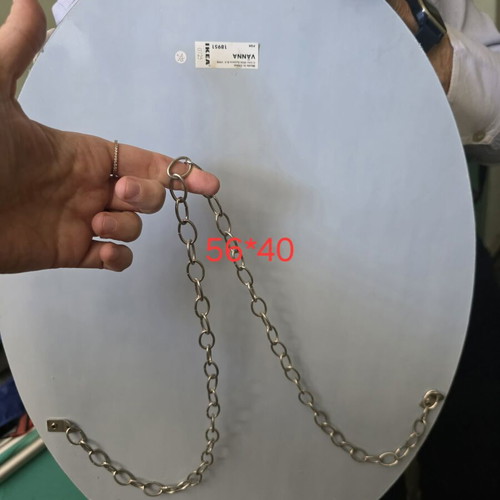 Oval mirror decorated with shells like new, handmade