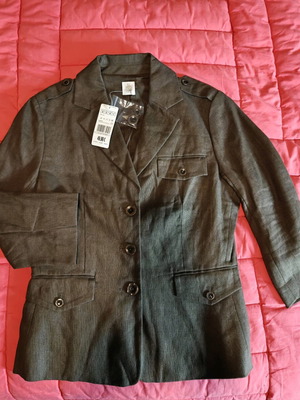 Linen women's jacket brown new size 38/M