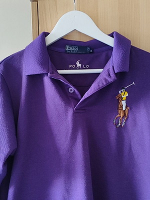 Polo Ralph Lauren Long Sleeve Shirt used, size M, purple, Big Pony