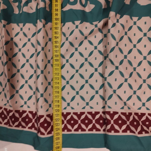 SHEIN Boho Maxi Dress with Ethnic Pattern in Turquoise Green-Bordeaux, L